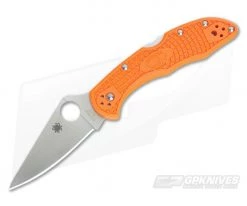 Spyderco Delica 4 Flat Ground VG10 Orange FRN C11FPOR