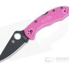 Spyderco Delica 4 FFG Plain Black S30V Pink FRN Folder C11FPPNS30VBK