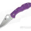 Spyderco Delica 4 Flat Ground VG10 Purple FRN C11FPPR