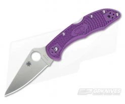 Spyderco Delica 4 Flat Ground VG10 Purple FRN C11FPPR