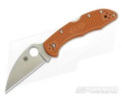 Spyderco Delica 4 Wharncliffe Sprint Burnt Orange FRN HAP40/SUS 410 Laminate