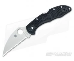 Spyderco Delica 4 FRN Wharncliffe Serrated VG10 C11FSWCBK