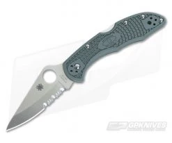 Spyderco Delica 4 Partially Serrated VG10 Foliage Green FRN C11PSFG
