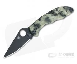 Spyderco Delica 4 Limited Glow-In-the-Dark Zome FRN Black TiCN VG10 C11ZFPGITDBK