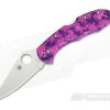 Spyderco Delica 4 Zome Pink Purple FRN Flat Ground VG10 Limited C11ZFPPN