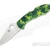 Spyderco Delica 4 Zome Yellow Green FRN Flat Ground S30V Limited C11ZFPYL