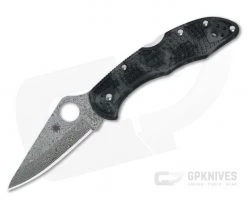 Spyderco Delica 4 Limited Gray Zome FRN Damascus VG10 Back Lock Folder C11ZPGYD