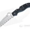 Spyderco Rescue 3 Thin Blue Line Serrated VG10 Black FRN Folder C14FSBKBL3
