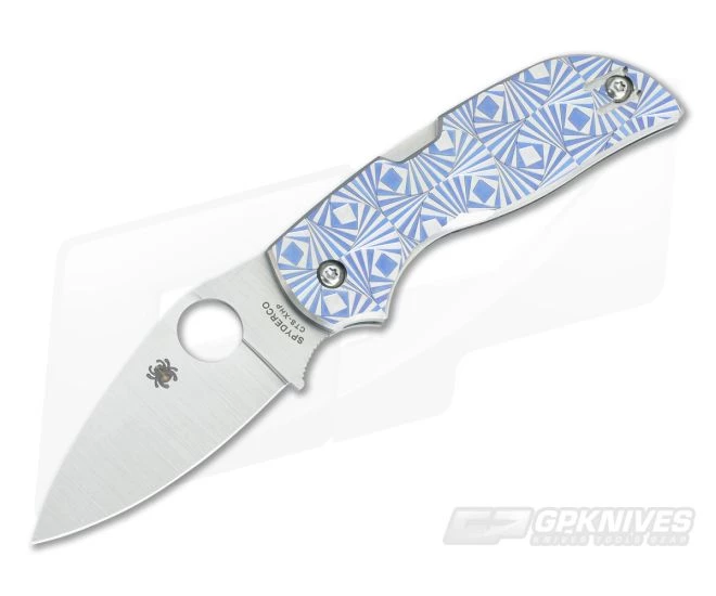 Spyderco Chaparral 4 Blue Anodized Stepped Titanium