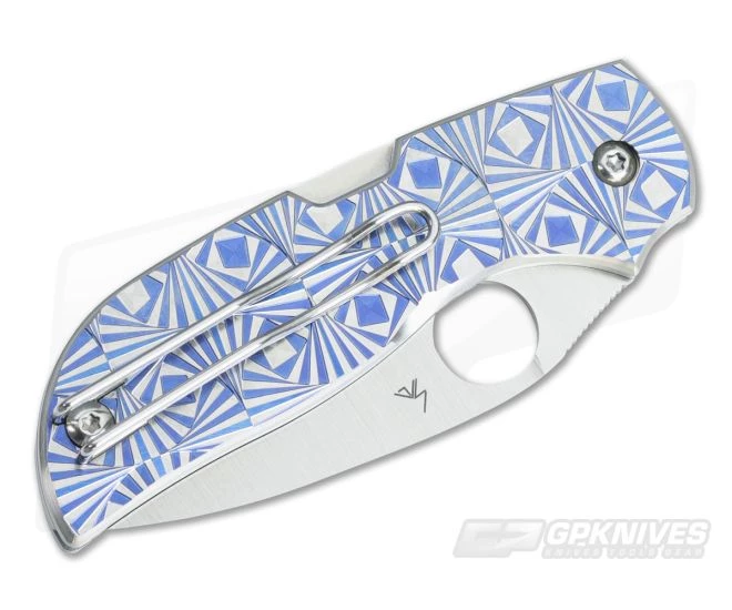 Spyderco Chaparral 4 Blue Anodized Stepped Titanium - Image 2