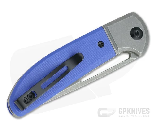CIVIVI Trailblazer C2018B Stonewashed 14c28n Bolstered Blue G10 Slip Joint Folder - Image 2