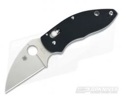 Spyderco Q Ball Black G-10 Wharncliffe Folder C219GP