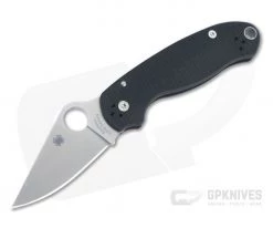 Spyderco Para 3 CQI Plain Edge S45VN Black G10 Compression Lock Folder C223GP