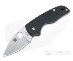 Spyderco Lil Native SLIPIT Plain Satin S30V Black G10 Slip Joint Folder C230NLGP