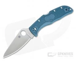 Spyderco Endela Lightweight Plain K390 Dark Cyan Blue C243FPK390