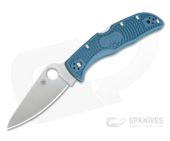 Spyderco Endela Lightweight Plain K390 Dark Cyan Blue C243FPK390
