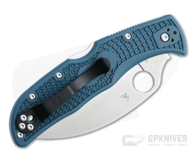 Spyderco Endela Wharncliffe Plain K390 Dark Cyan Blue FRN Folding Knife C243FPWK390 - Image 2