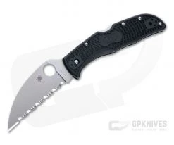 Spyderco Endela Wharncliffe Serrated VG10 Black FRN Folding Knife C243FSWCBK