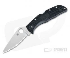 Spyderco Endela Lightweight Black FRN Serrated Edge VG-10 C243SBK