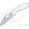 Spyderco UpTern Satin Plain Edge Stainless Steel Back Lock Folder C261P