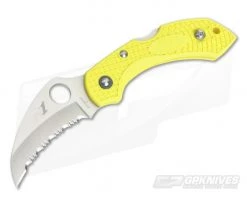 Spyderco Dragonfly 2 Salt Hawkbill Serrated H1 Yellow FRN C28SYL2HB