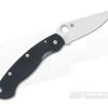 Spyderco Military Left Hand Black G10 Plain Edge Satin C36GPLE