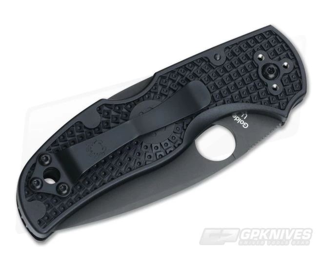 Spyderco Native 5 Lightweight Black Part Serrated C41PSBBK5 - Image 2