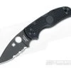 Spyderco Native 5 Lightweight Black Part Serrated C41PSBBK5