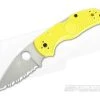 Spyderco Native 5 Salt Lightweight Serrated Magnacut Yellow FRN Folder C41SYL5
