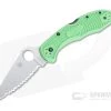Spyderco Salt 2 Flat Ground SpyderEdge LC200N Green FRN Folder C88FSGR2