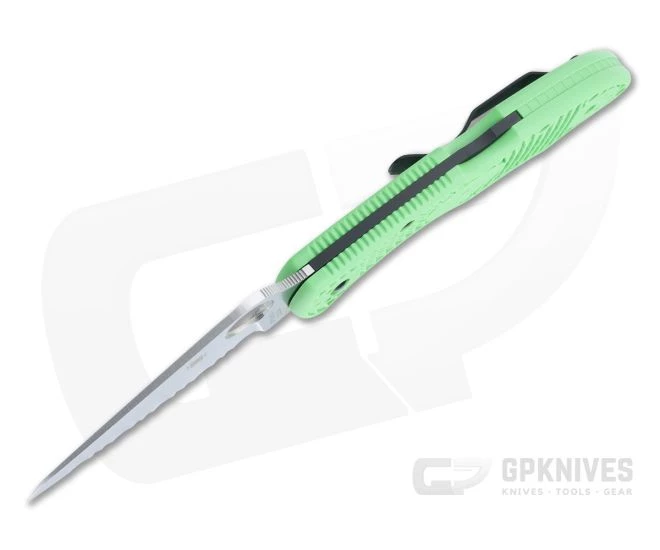 Spyderco Salt 2 Flat Ground SpyderEdge LC200N Green FRN Folder C88FSGR2 - Image 3