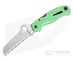 Spyderco Atlantic Salt Serrated Satin FFG LC200N Green FRN Lightweight Folder C89FSGR