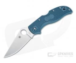 Spyderco Stretch 2 Straight Spine K390 Dark Cyan Blue FRN Folder C90FP2K390