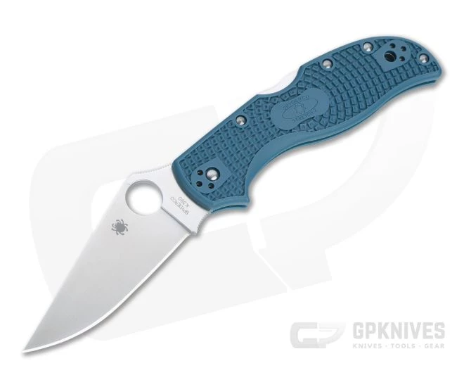 Spyderco Stretch 2 Straight Spine K390 Dark Cyan Blue FRN Folder C90FP2K390