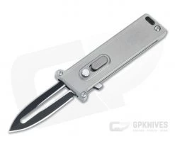 D Rocket Design Tallin Raw Glass Bead Blasted Titanium Two Tone Black M390 Single Action CA Legal OTF Automatic