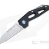 MKM Edge Reverse Tanto Satin M390 Black Aluminum Slip Joint Folder EG-ABK