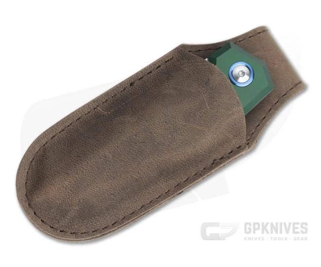 MKM Edge Reverse Tanto Satin M390 Green Aluminum Slip Joint Folder EG-AGR - Image 4