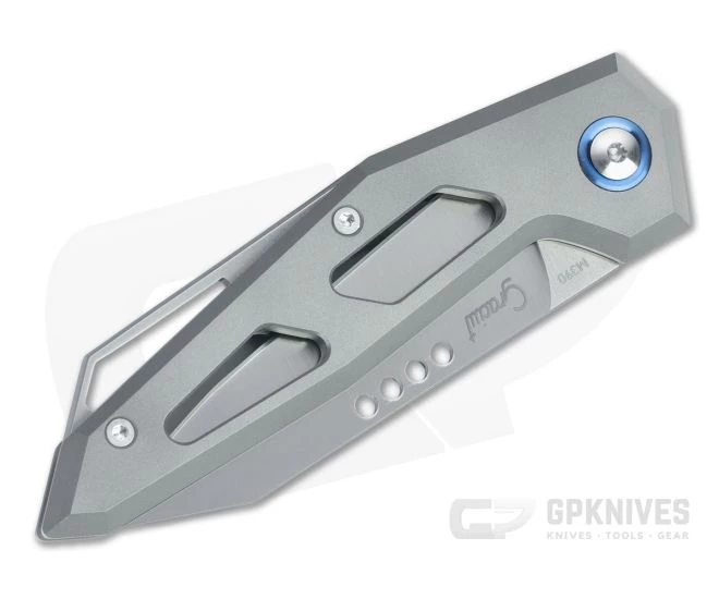 MKM Edge Reverse Tanto Satin M390 Sand Blast Titanium Slip Joint Folder EG-T - Image 2