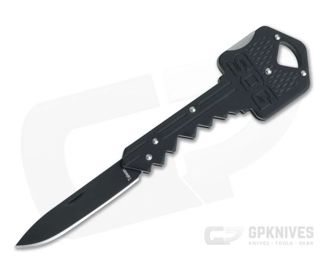 SOG Key Knife Black Back Lock Folding Knife KEY-101 - Image 2