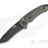 SOG Kiku Assisted Black S35VN Linen Micarta Button Lock Assisted Folder KU-3004