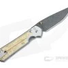 Chris Reeve Large Sebenza 21 Left Hand Raindrop Damascus Box Elder Wood Inlays 1097