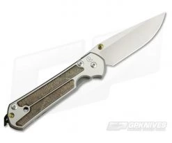 Chris Reeve Large Sebenza 21 Left Handed Striped Platan Wood Inlays