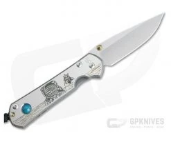 Chris Reeve Large Sebenza 21 CGG LH Left Handed Lunar Landing w/Chrysocolla Cabochon L21-1261
