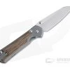 Chris Reeve Large Sebenza 21 Left Handed Insingo Natural Canvas Micarta Inlays L21-1265