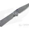 Chris Reeve Large Sebenza 31 Left Hand Raindrop Damascus Blasted Titanium Folder 002