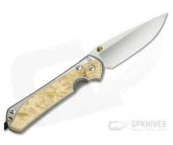 Chris Reeve Large Sebenza 31 Left Handed Box Elder Inlay Folder