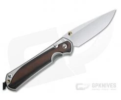 Chris Reeve Large Sebenza 31 Left Handed Macassar Ebony Inlay Frame Lock