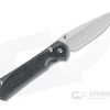 Chris Reeve Large Sebenza 31 Left Handed Black Canvas Micarta Inlay Drop Point L31-1201