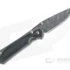 Chris Reeve Large Sebenza 31 Left Handed Black Canvas Micarta Inlay Boomerang Damascus Drop Point