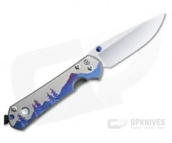 Chris Reeve Large Sebenza 31 Left Hand Night Sky S45VN MOP Inlay Unique Graphic Folding Knife 001